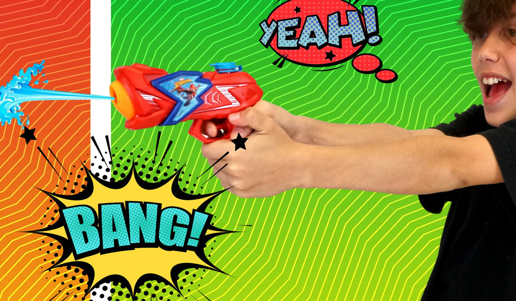 Marvel Spiderman Water Squirt Gun (2 Pack) – Red & Blue – JA-RU Toy