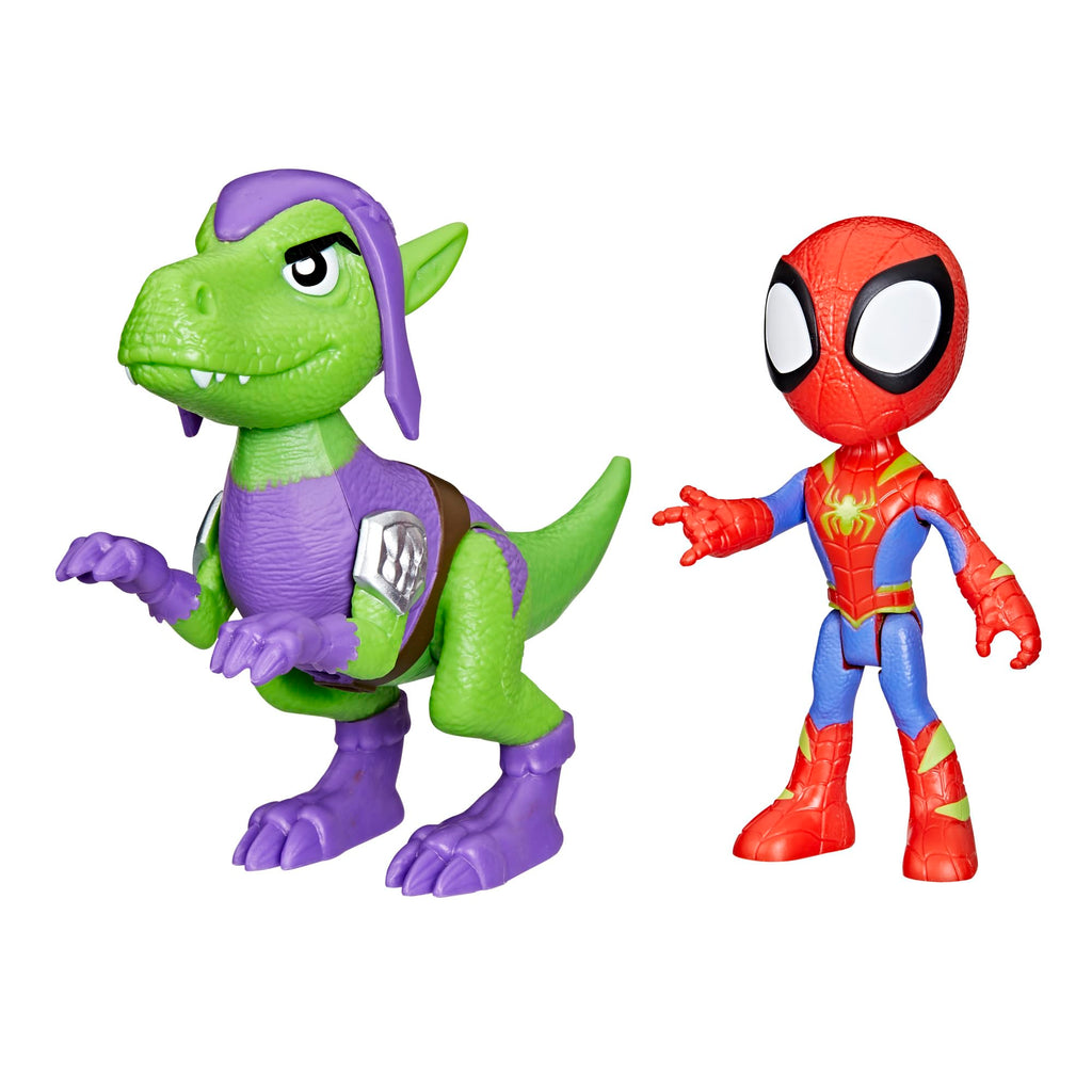 Marvel Spidey Dino-Webs Set with Spidey and Goblin Raptor Action Figures, Toy for Kids Ages 3 and Up