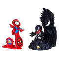 Marvel Stunt Squad Spider-Man vs. Venom Playset – 1.5-Inch Action Figures, Launcher, and Target Base for Kids 4+