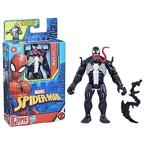 Marvel Venom Versus Spider-Man 4-Inch Action Figure with Web Accessory, Articulated