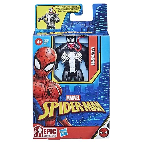 Marvel Venom Versus Spider-Man 4-Inch Action Figure with Web Accessory, Articulated