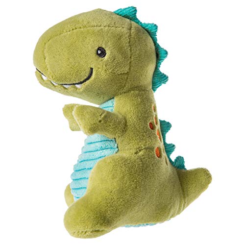 Mary Meyer Pebblesaurus Baby Rattle - Green Dino Soft Toy, 5 Inches
