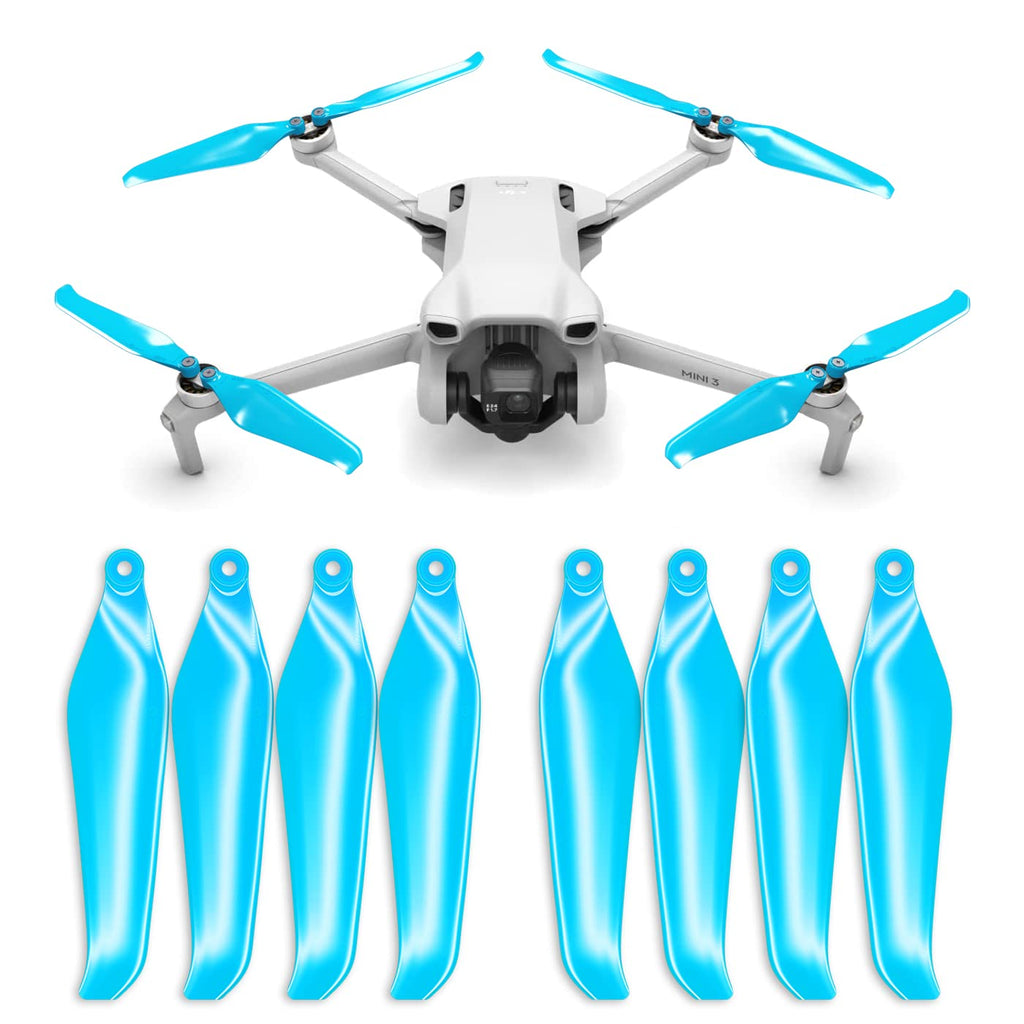 Master Airscrew Stealth Propellers for DJI Mini 3, Lito 1/X1 (Blue, 4-Pack) – Improved Efficiency & Sound