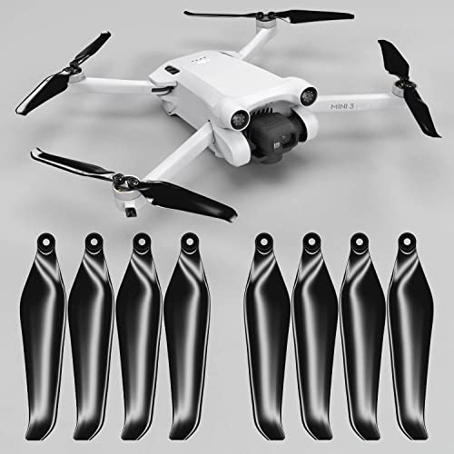Master Airscrew Stealth Propellers for DJI Mini 3 Pro & Mini 4 Pro (Black) – Longer Flight Time, Quieter Sound, High Visibility
