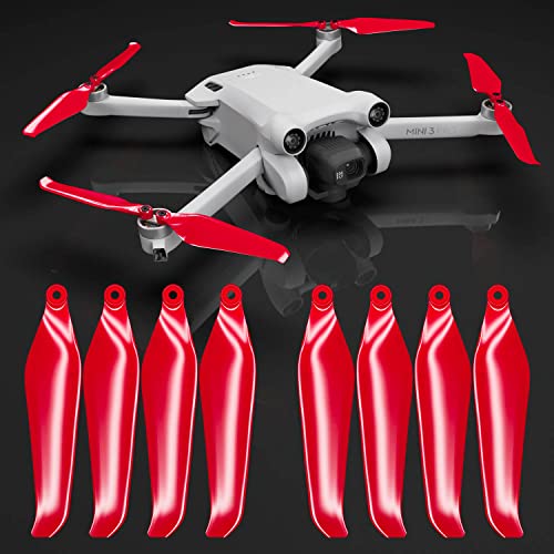 Master Airscrew Stealth Propellers for DJI Mini 3 Pro / Mini 4 Pro – Red (4-Pack)