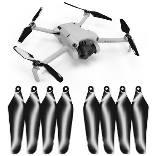 Master Airscrew Super Stealth Propeller Set (Black) for DJI Mini 4 Pro & Mini 3 Pro - Quieter & More Efficient