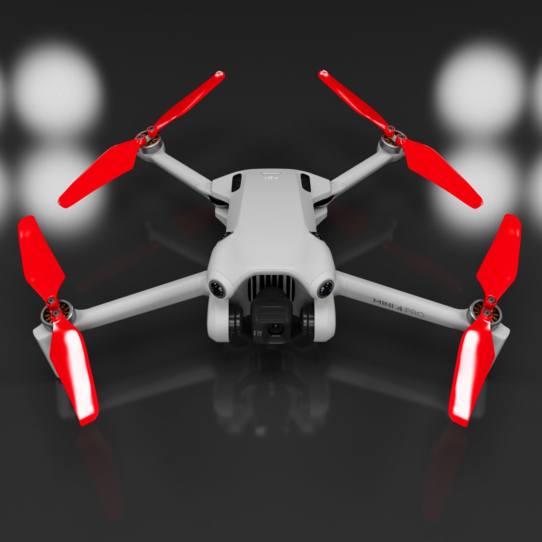 Master Airscrew Super Stealth Propellers - Red, Compatible with DJI Mini 4 Pro & Mini 3 Pro
