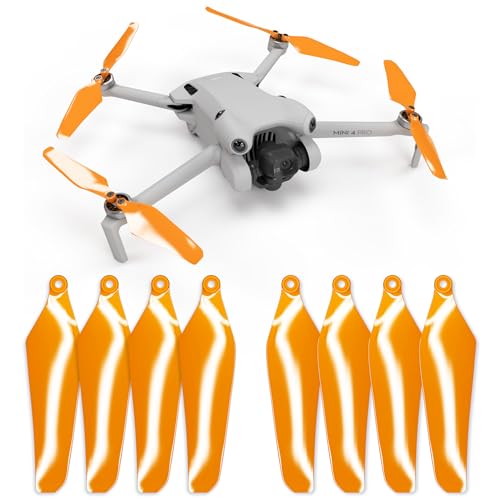 Master Airscrew Super Stealth Propellers – Orange, for DJI Mini 4 Pro & Mini 3 Pro (4-Pack)