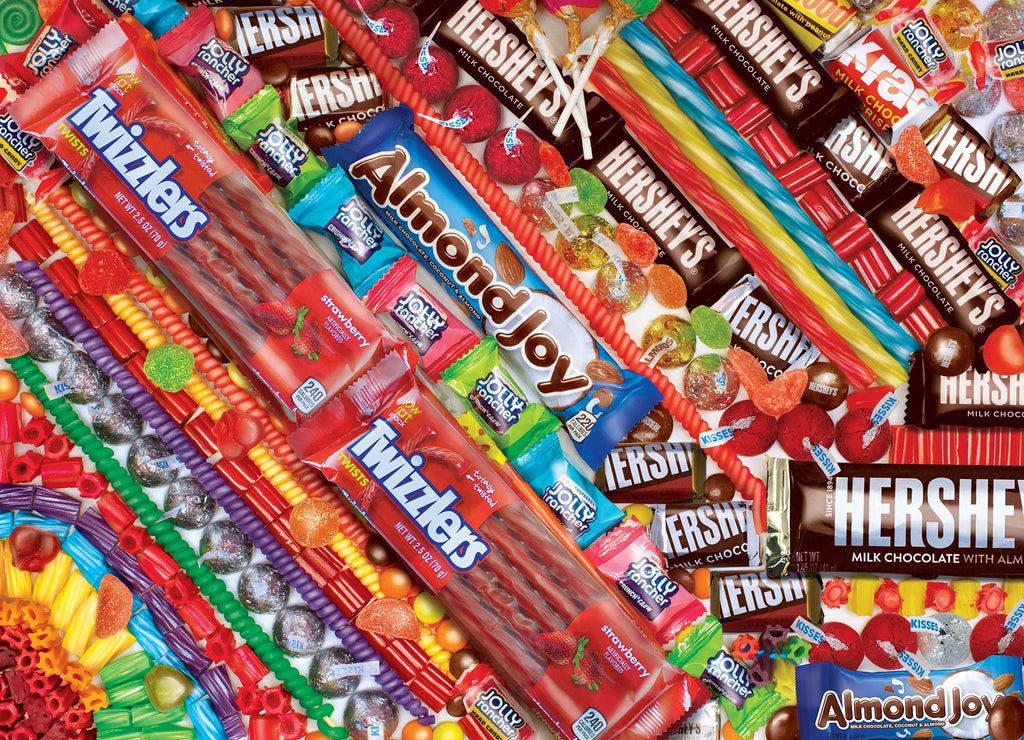 MasterPieces 1000 Piece Hershey's Sweet Tooth Fix Jigsaw Puzzle - 19.25x26.75, Random Cut, Matte Finish, Eco-Friendly, with Bonus Poster