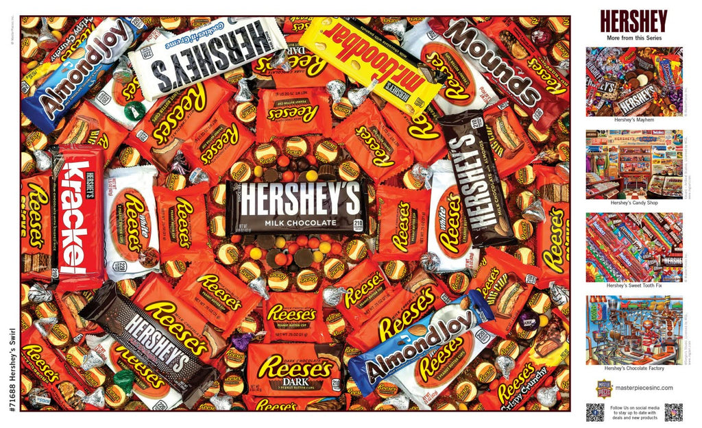 MasterPieces 1000-Piece Hershey's Swirl Jigsaw Puzzle – 19.25x26.75 Inch Finished Size