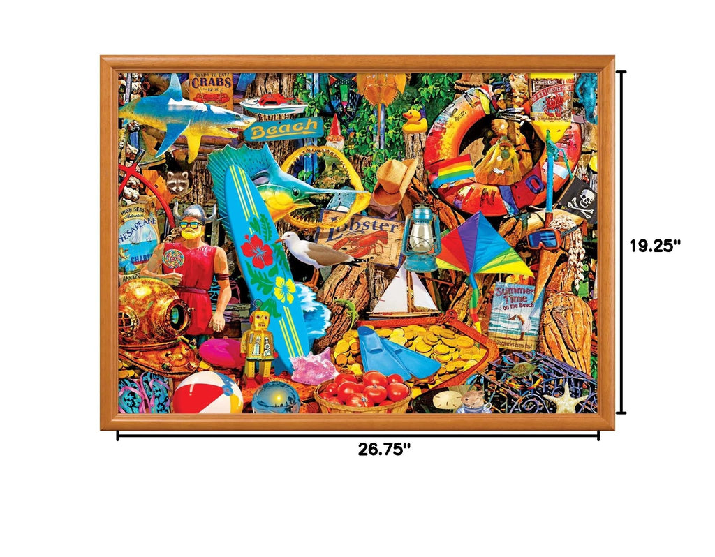 MasterPieces 1000-Piece Jigsaw Puzzle: Beach Time Flea Market – Nostalgic Design, Non-Glare Finish, 19.25 x 26.75 Inches