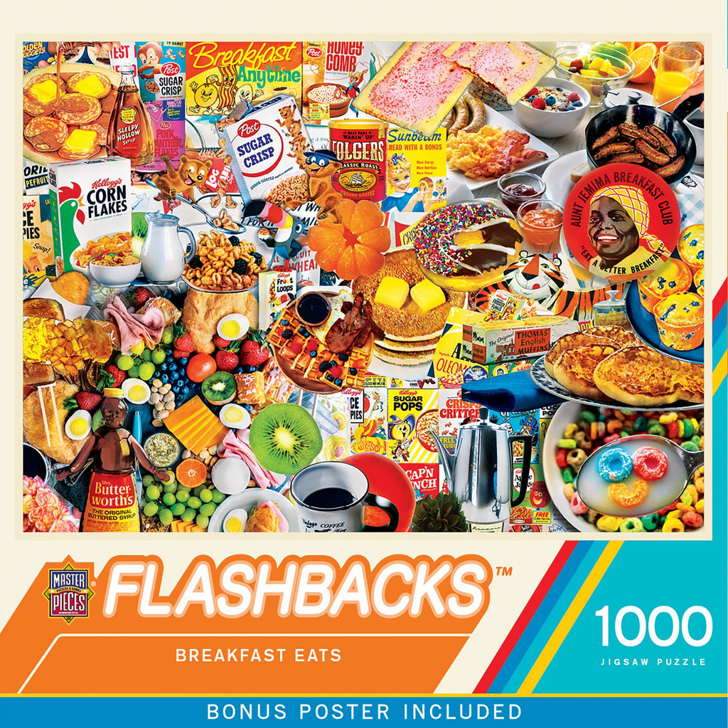 MasterPieces 1000-Piece Jigsaw Puzzle: Breakfast of Champions – Nostalgic Diner Scene