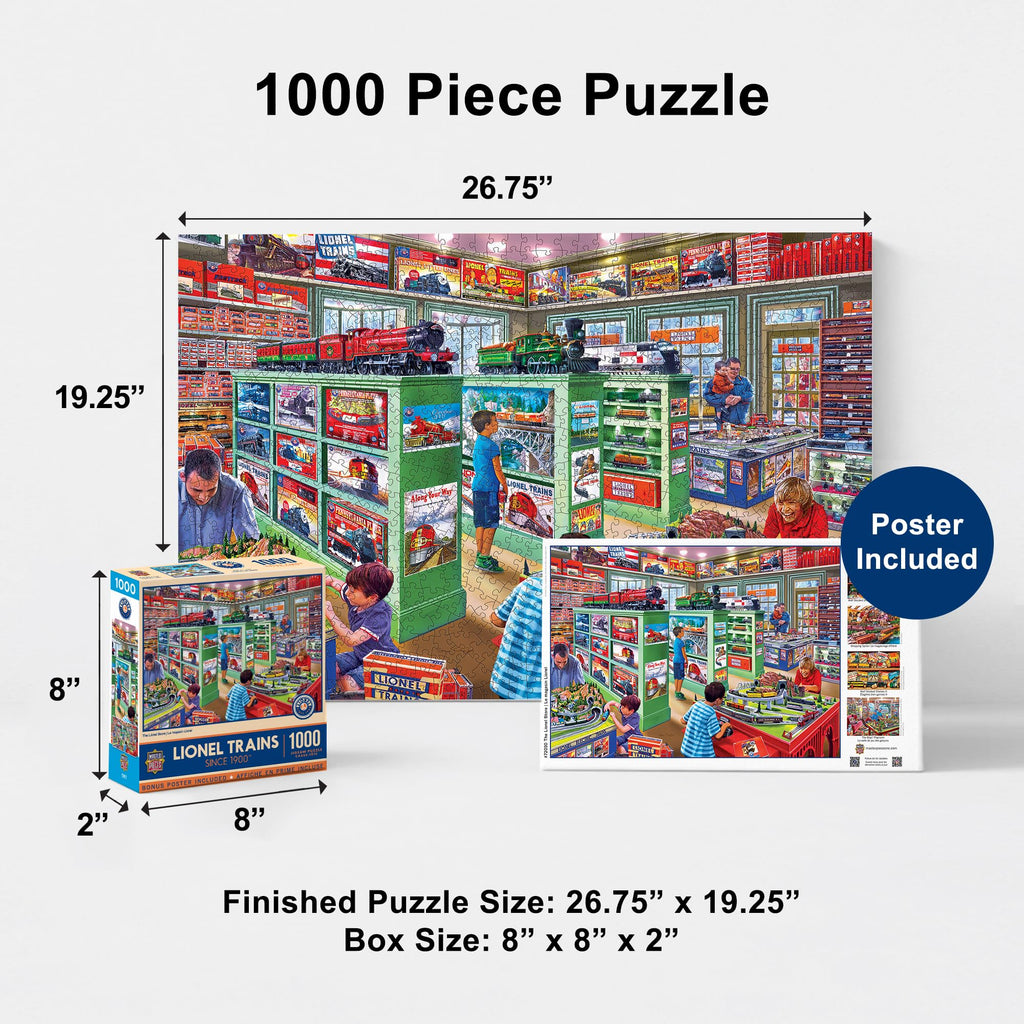 MasterPieces 1000-Piece Jigsaw Puzzle: The Lionel Store, 19.25 x 26.75 Inches