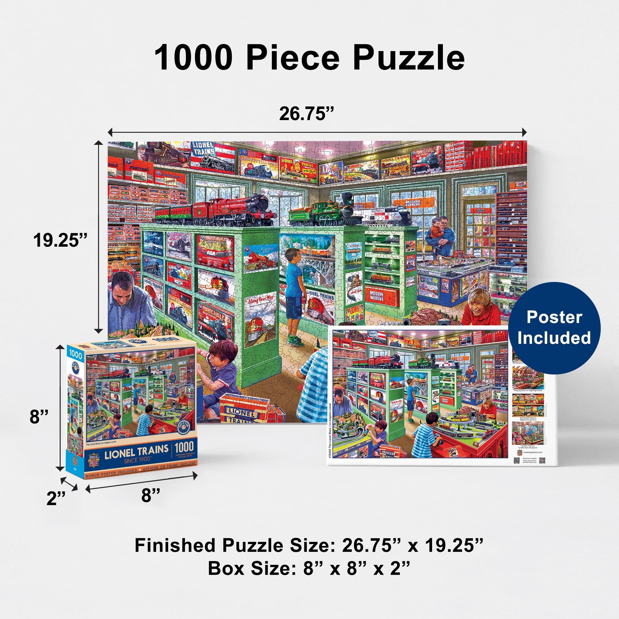 MasterPieces 1000-Piece Jigsaw Puzzle: The Lionel Store, 19.25 x 26.75 Inches