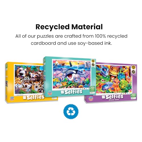 MasterPieces 200-Piece Barnyard Buddies Selfie Puzzle – 19x14 Inches, Recycled Materials, Ages 8+