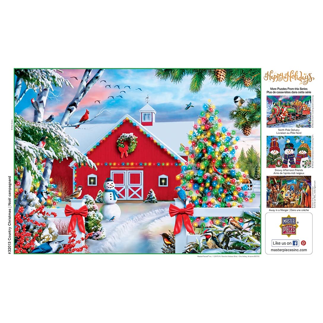 MasterPieces 300 Piece EZ Grip Jigsaw Puzzle - Country Christmas - 18x24