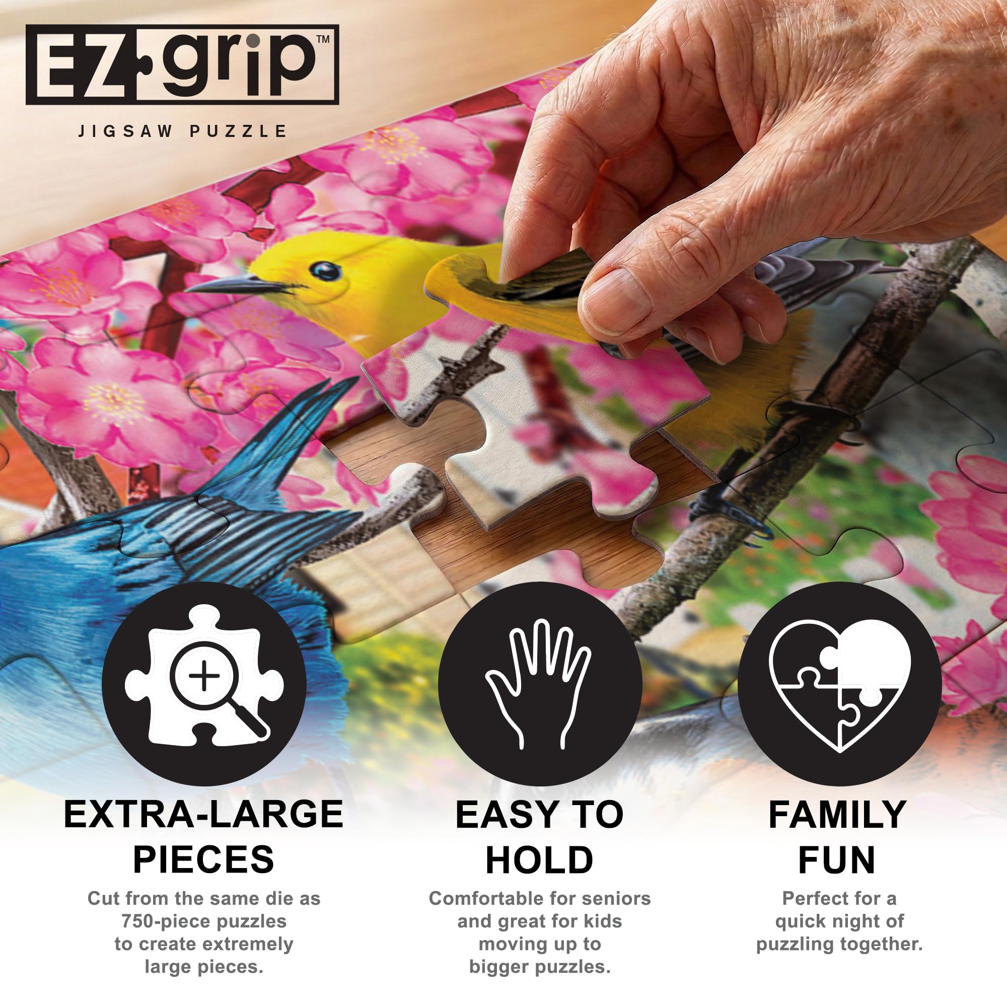 MasterPieces 300-Piece EZ Grip Jigsaw Puzzle - Hidden in the Branches - 18x24
