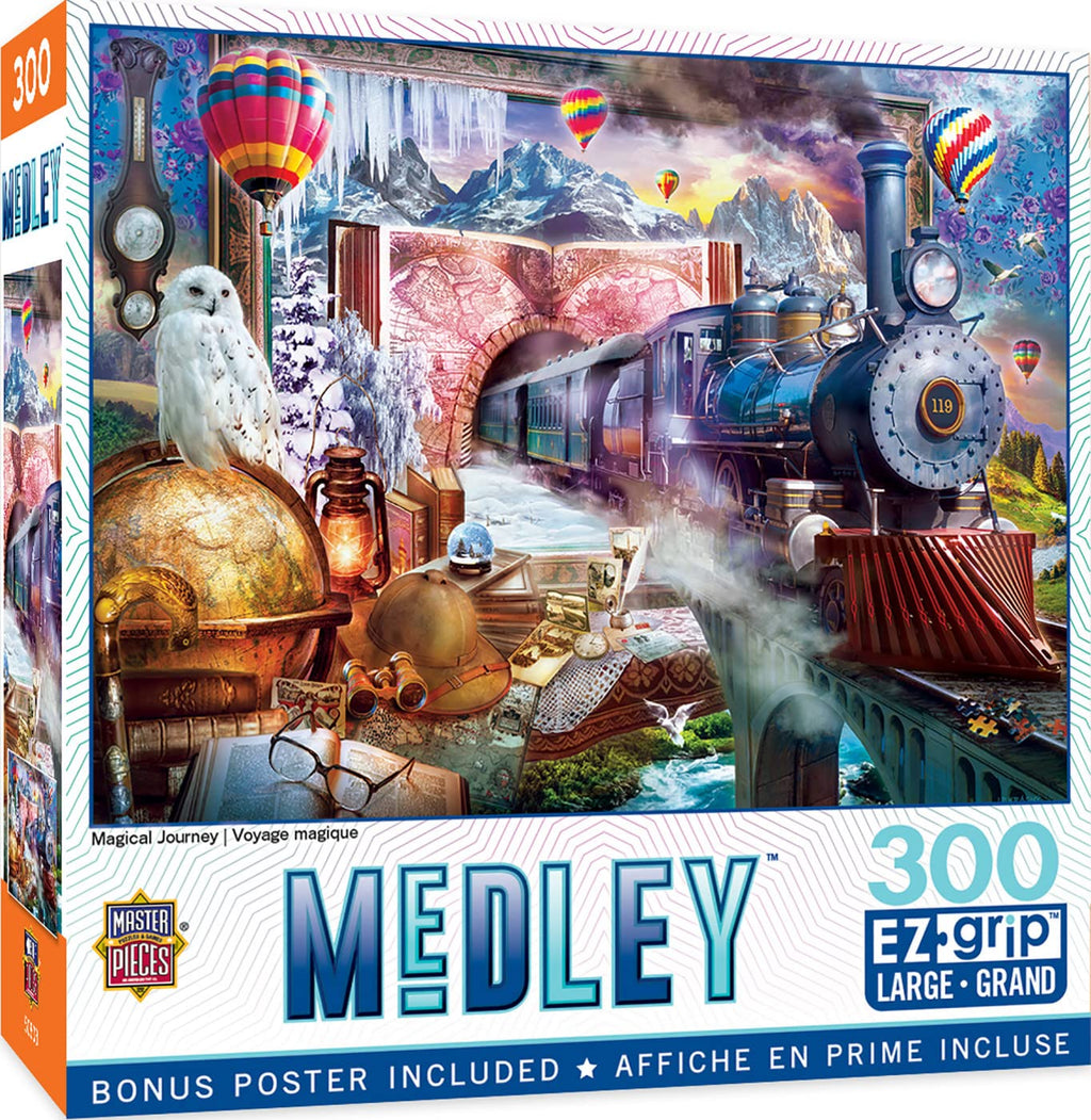 Masterpieces 300 Piece EZ Grip Jigsaw Puzzle - Magical Journey - 18x24 Inches, Large Pieces