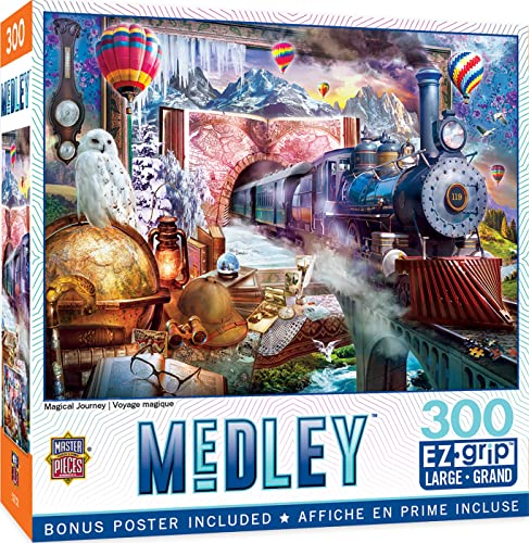 Masterpieces 300 Piece EZ Grip Jigsaw Puzzle - Magical Journey - 18x24 Inches, Large Pieces