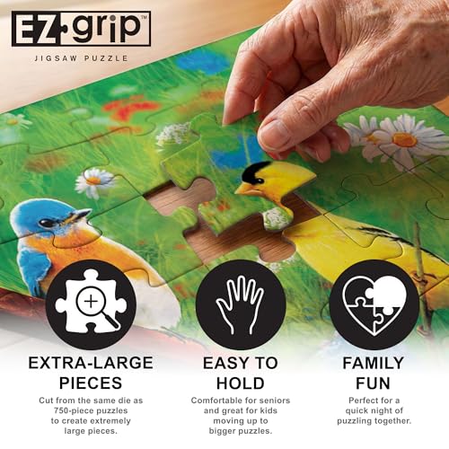 MasterPieces 300-Piece EZ Grip Jigsaw Puzzle – An American Birdhouse, 18"x24"