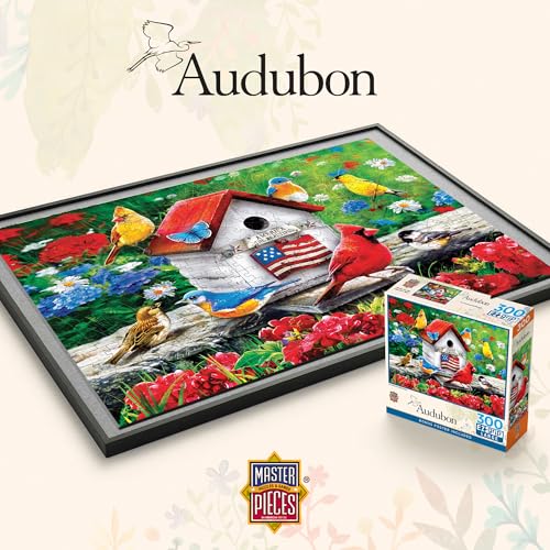 MasterPieces 300-Piece EZ Grip Jigsaw Puzzle – An American Birdhouse, 18"x24"
