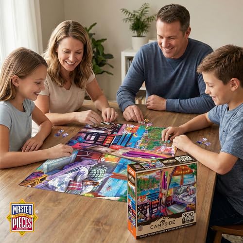 MasterPieces 300-Piece EZ Grip Jigsaw Puzzle – Glamping Style – 18x24 Inches – Oversized Pieces for Easy Handling