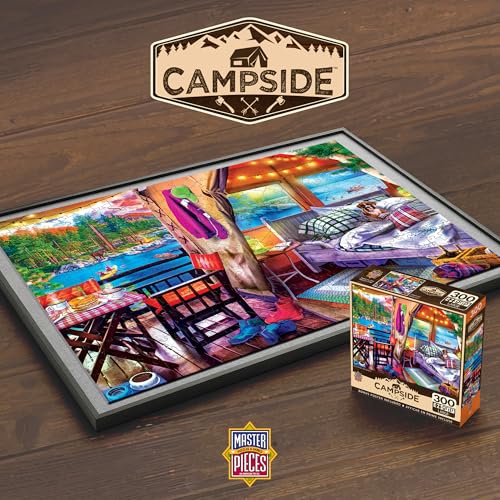 MasterPieces 300-Piece EZ Grip Jigsaw Puzzle – Glamping Style – 18x24 Inches – Oversized Pieces for Easy Handling