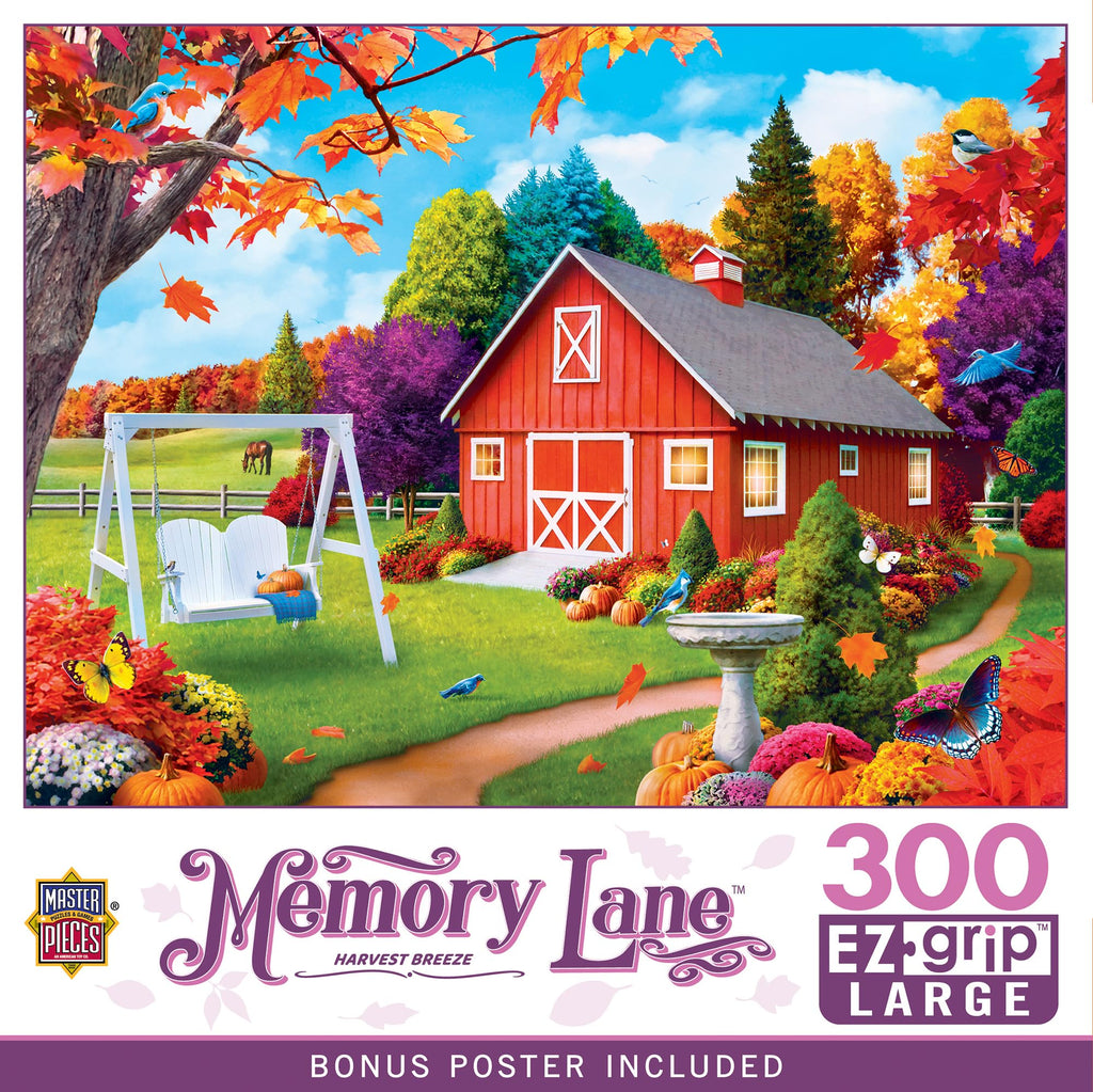 Masterpieces 300-Piece EZ Grip Jigsaw Puzzle – Harvest Breeze – 18x24 Inch