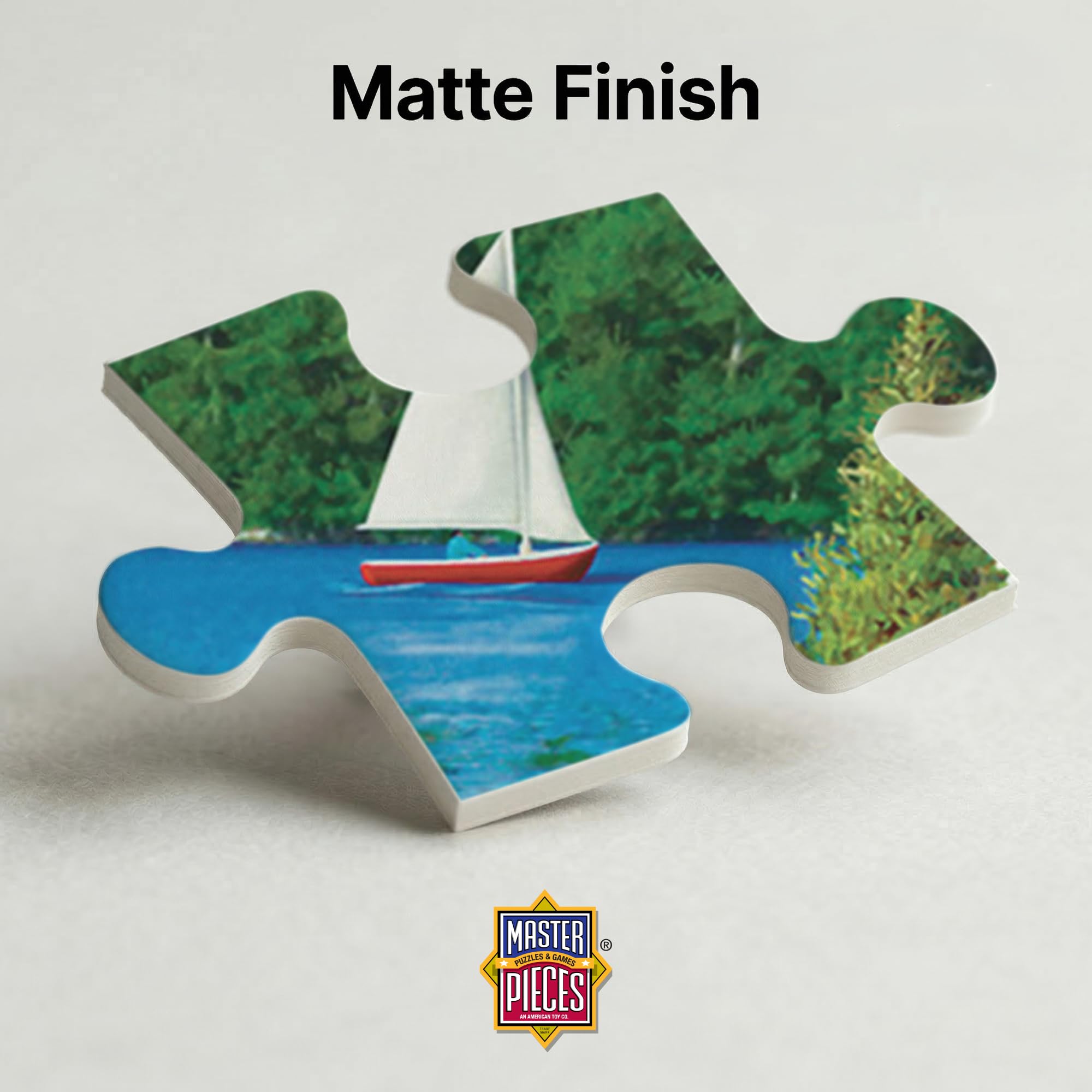 Masterpieces 300-Piece EZ Grip Jigsaw Puzzle: Lakeside Memories – Oversized Pieces for Easy Handling