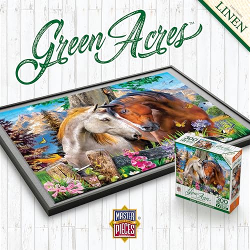 MasterPieces 300-Piece EZ Grip Jigsaw Puzzle – Large Pieces, Mountain Meadow Farm, Matte Finish
