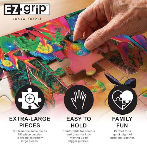 MasterPieces 300 Piece EZ Grip Jigsaw Puzzle – Pretty in Pink (18" x 24")