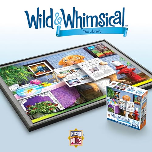 MasterPieces 300-Piece EZ Grip Jigsaw Puzzle – The Library – 18x24 Inches for Adults and Families