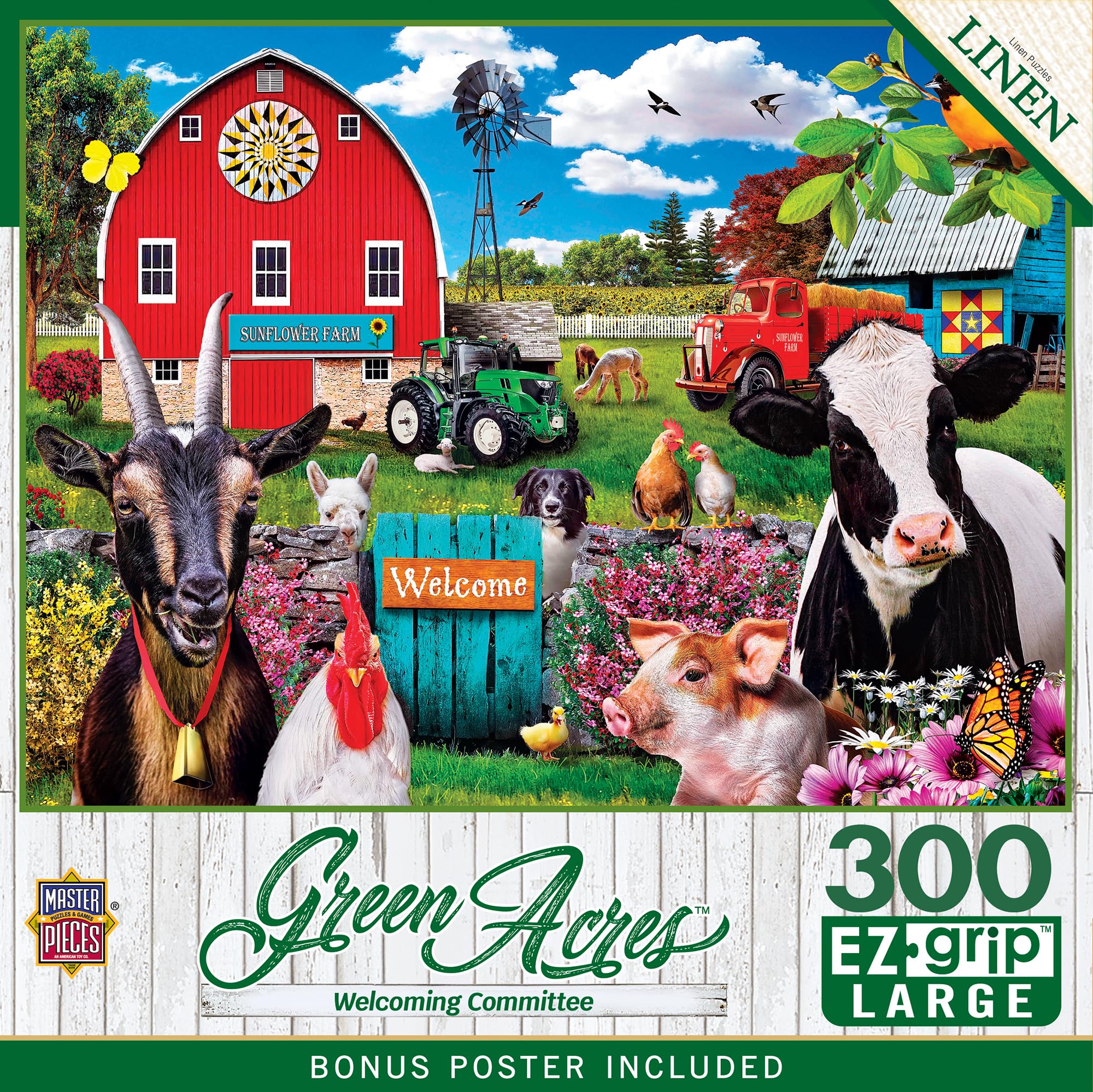 MasterPieces 300 Piece Jigsaw Puzzle – Large EZ Grip Shapes – Welcoming Committee Design – 18x24 Inches – Matte Finish
