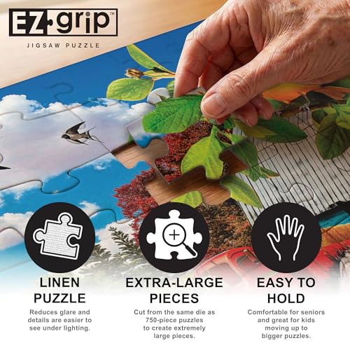 MasterPieces 300 Piece Jigsaw Puzzle – Large EZ Grip Shapes – Welcoming Committee Design – 18x24 Inches – Matte Finish
