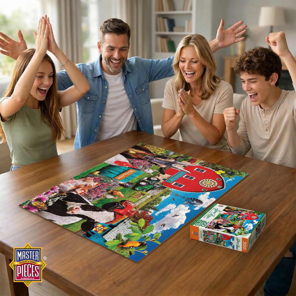 MasterPieces 300 Piece Jigsaw Puzzle – Large EZ Grip Shapes – Welcoming Committee Design – 18x24 Inches – Matte Finish