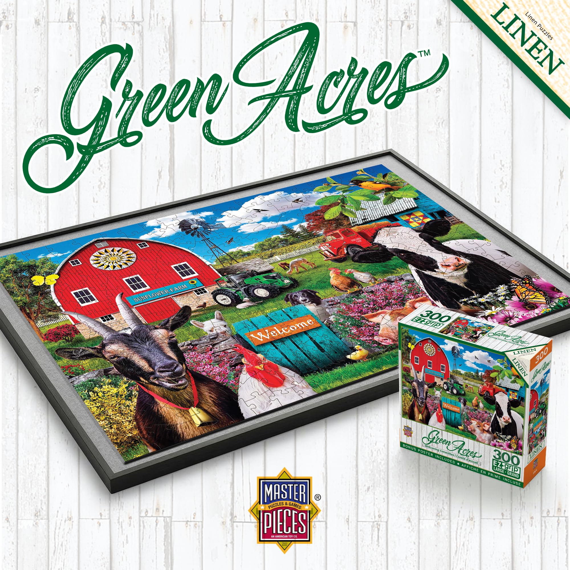 MasterPieces 300 Piece Jigsaw Puzzle – Large EZ Grip Shapes – Welcoming Committee Design – 18x24 Inches – Matte Finish