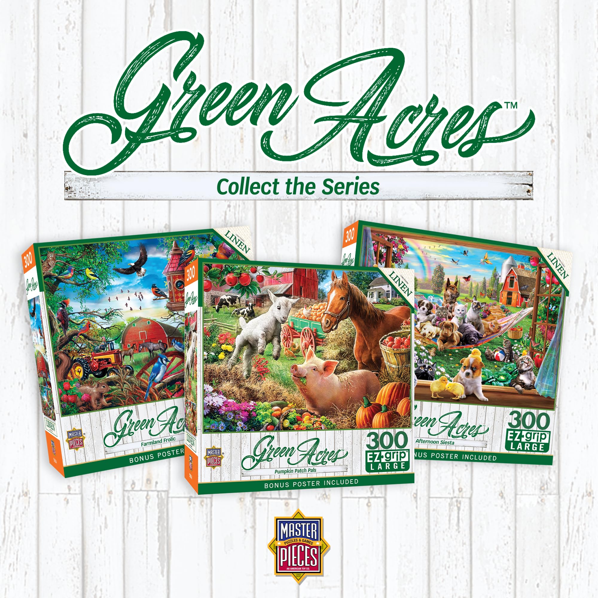 MasterPieces 300 Piece Jigsaw Puzzle – Large EZ Grip Shapes – Welcoming Committee Design – 18x24 Inches – Matte Finish