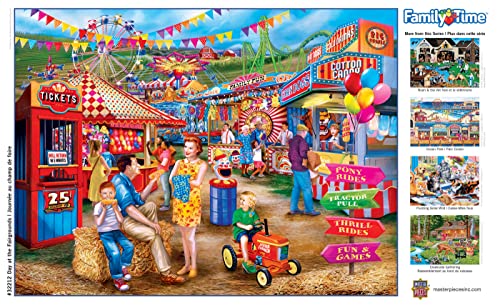 MasterPieces 400 Piece Jigsaw Puzzle - Day At the Fairgrounds - 18x24 Inches - Matte Finish, Random Cut, Eco-Friendly