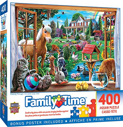 MasterPieces 400 Piece Jigsaw Puzzle – 18x24 Inches, Matte Finish, Random Cut, Eco-Friendly Materials