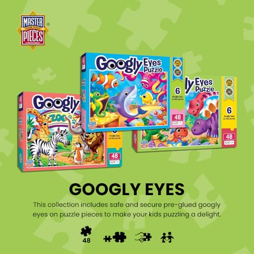 MasterPieces 48-Piece Googly Eyes Lil Shark Jigsaw Puzzle – 19x14 Inches, Recycled Materials, Ages 4+