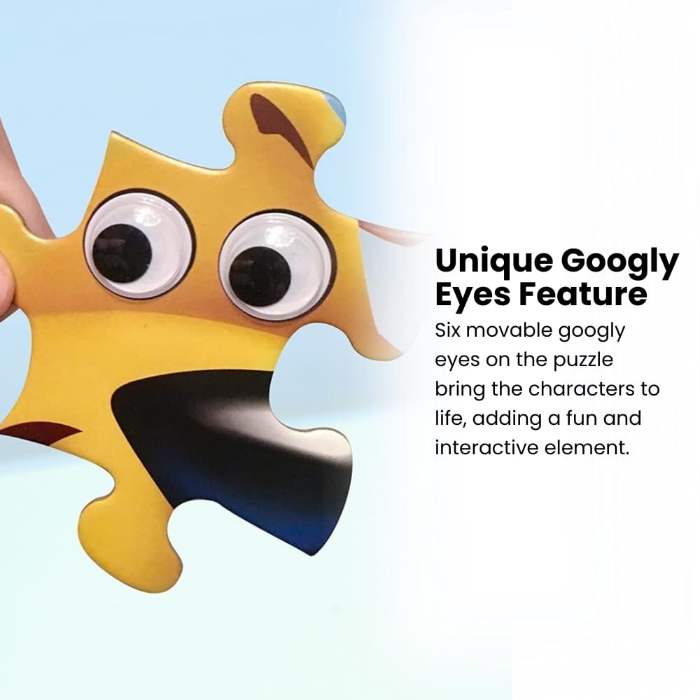 MasterPieces 48-Piece Googly Eyes Lil Shark Jigsaw Puzzle – 19x14 Inches, Recycled Materials, Ages 4+
