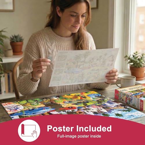 MasterPieces 550-Piece Jigsaw Puzzle 'The Other Side of The Border' – 18x24 Inch Art by Stephen Morath