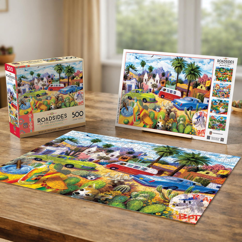 MasterPieces 550-Piece Jigsaw Puzzle 'The Other Side of The Border' – 18x24 Inch Art by Stephen Morath