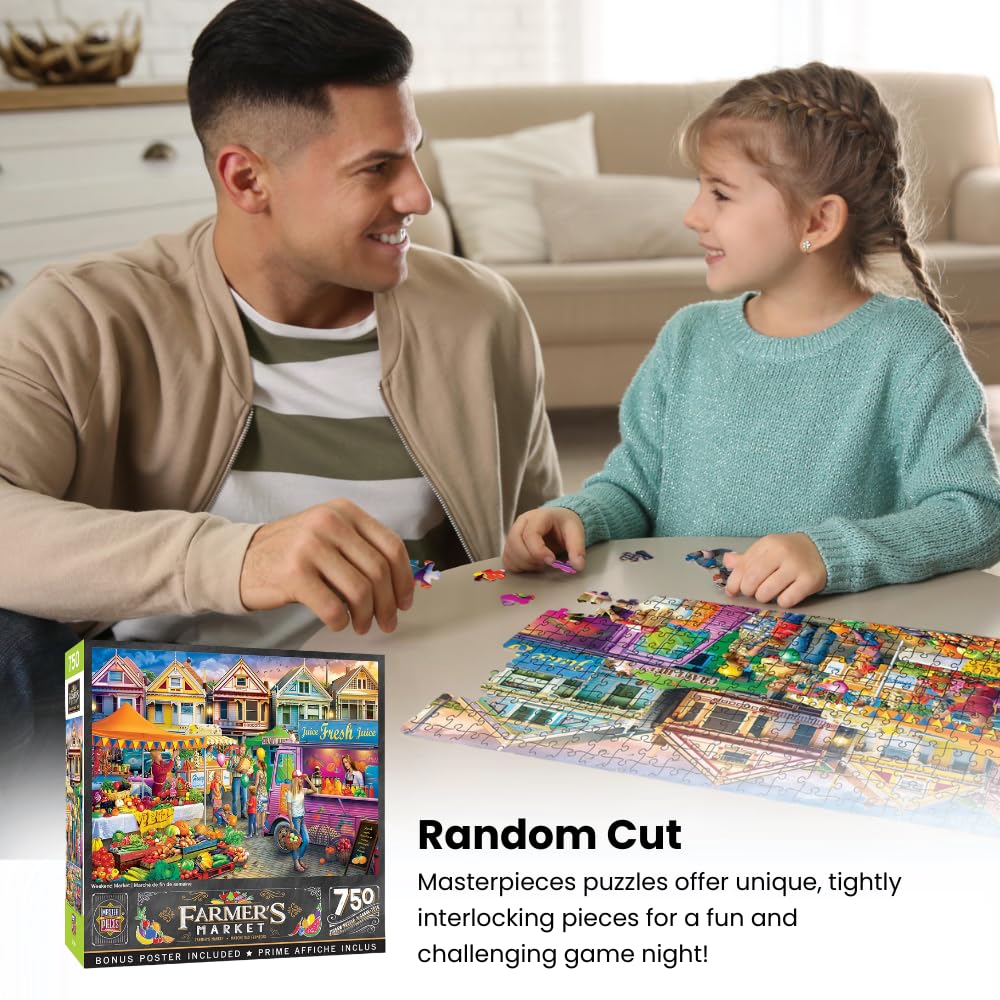 Masterpieces 750-Piece 'Buy Local Honey' Jigsaw Puzzle – 18x24 Inches, Matte Finish, Random Cut