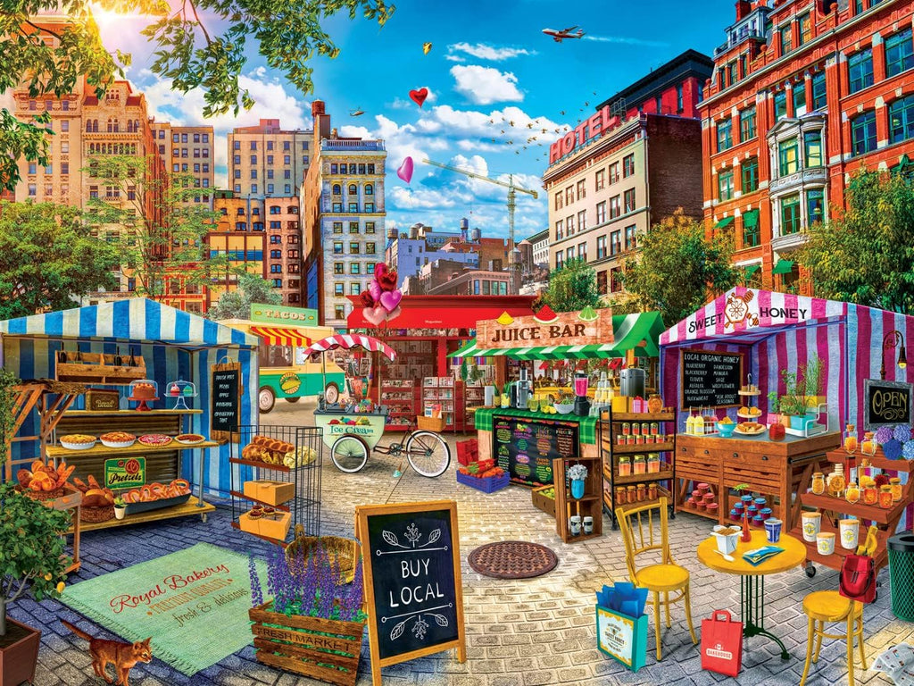 Masterpieces 750-Piece 'Buy Local Honey' Jigsaw Puzzle – 18x24 Inches, Matte Finish, Random Cut