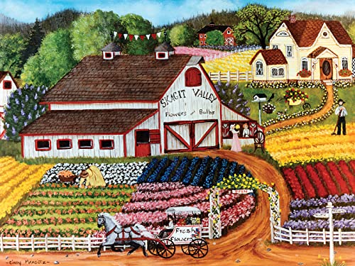 MasterPieces 750-Piece Fresh Flowers Jigsaw Puzzle | 18x24 Inches | Matte Finish & Random Cut