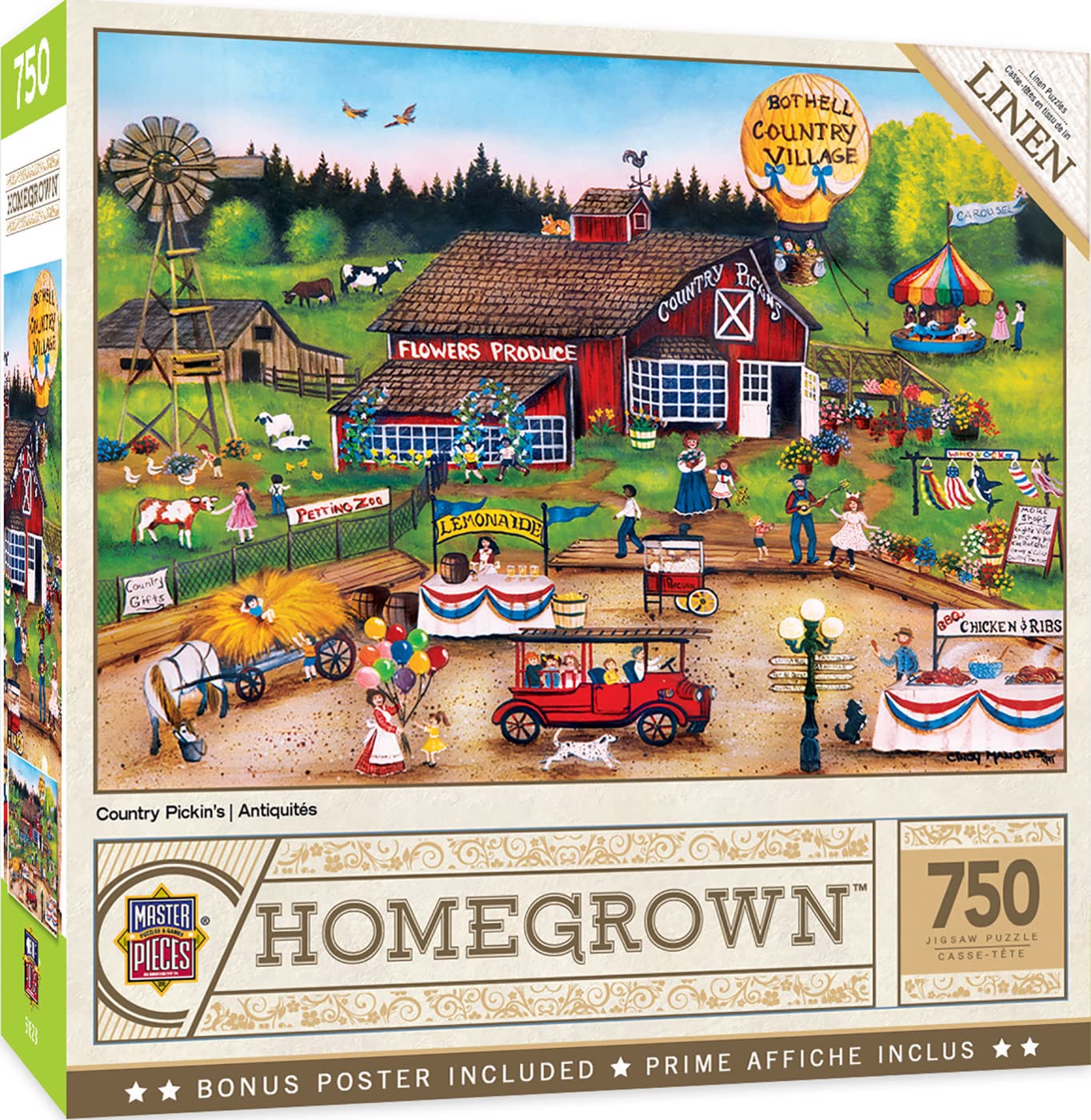 MasterPieces 750-Piece Jigsaw Puzzle: Country Pickens – 18x24 Inch, Matte Finish, Eco-Friendly
