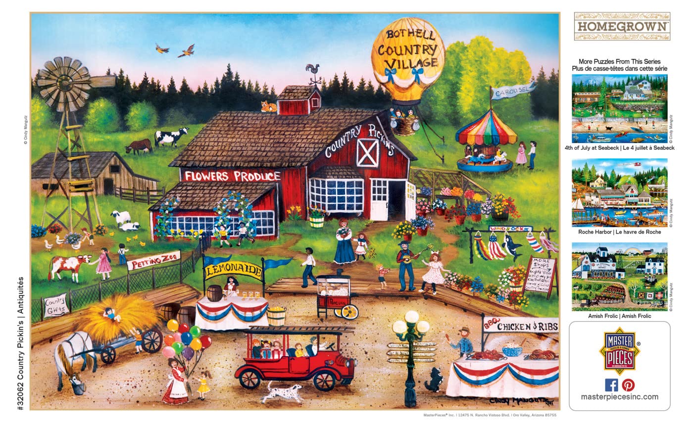 MasterPieces 750-Piece Jigsaw Puzzle: Country Pickens – 18x24 Inch, Matte Finish, Eco-Friendly