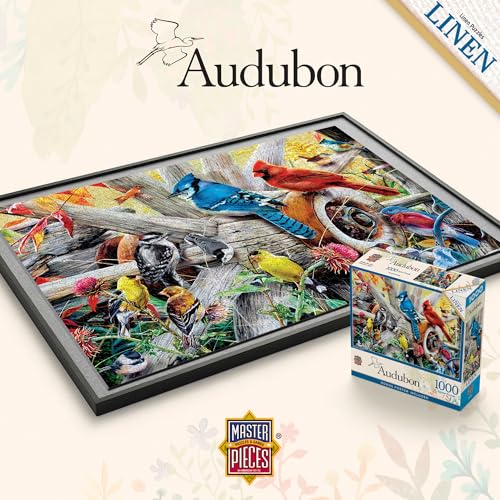MasterPieces Backyard Birds 1000 Piece Jigsaw Puzzle – Random Cut, Matte Finish, Eco-Friendly Materials