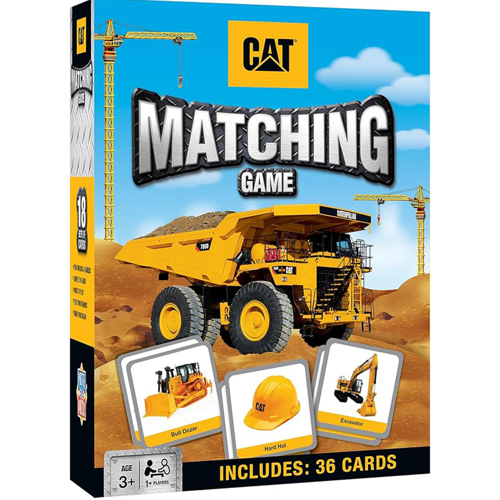 MasterPieces CAT Picture Matching Card Game – Construction Vehicles for Kids Ages 3+